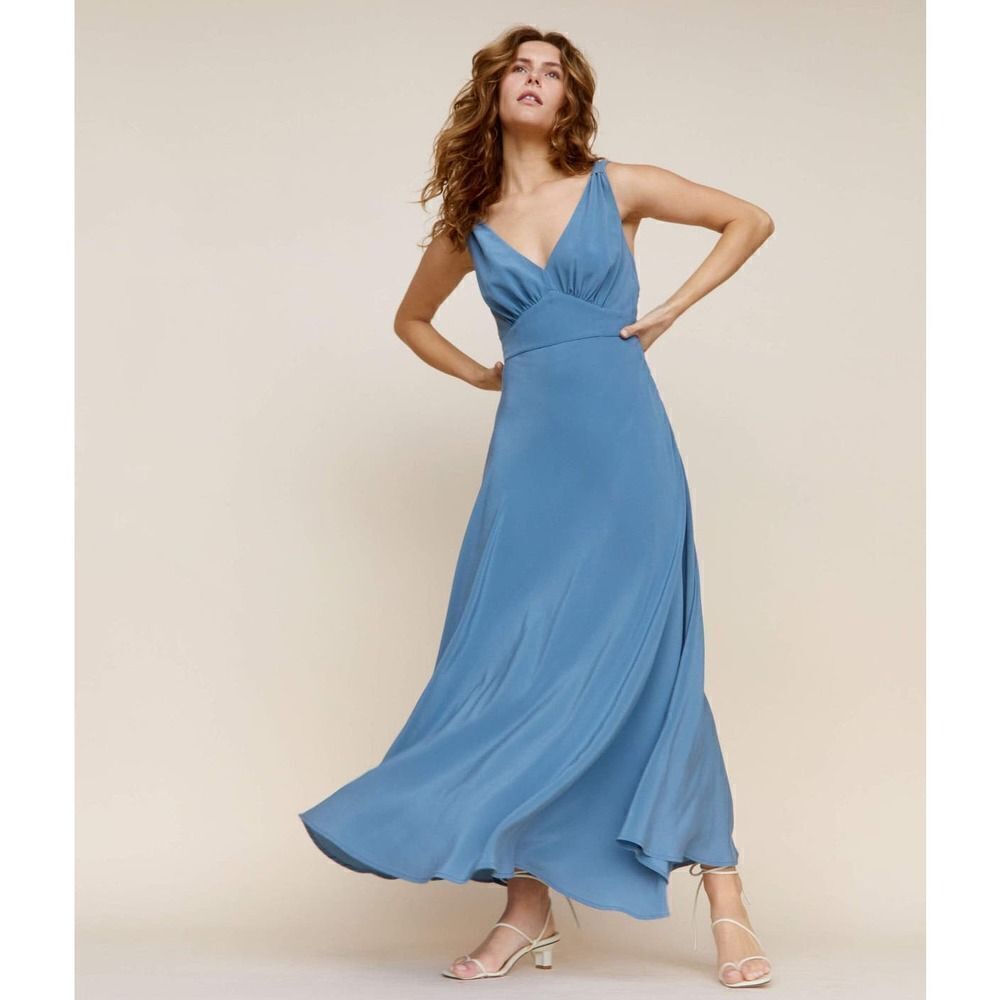 NWOT Christy Dawn The Angelica Silk dress Ocean Small